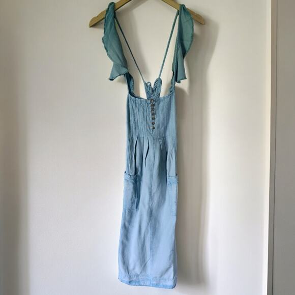 NWT Anthropologie Pilcro Flutter Sleeve Midi Dress - Small - Picture 5 of 5